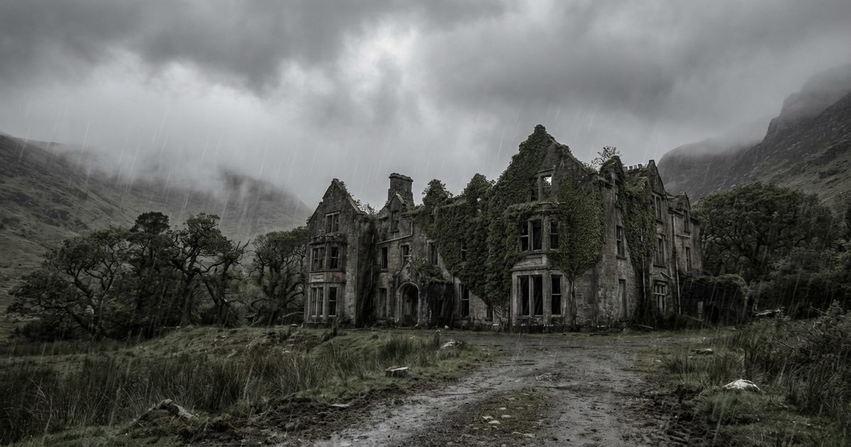 hotel abbandonato irlandese pioggia nebbia folk horror celtico isolamento