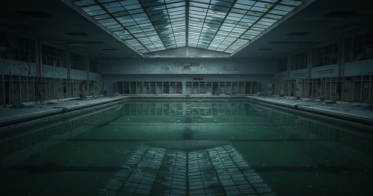 piscina abbandonata liminal space horror atmosfera orrore psicologico